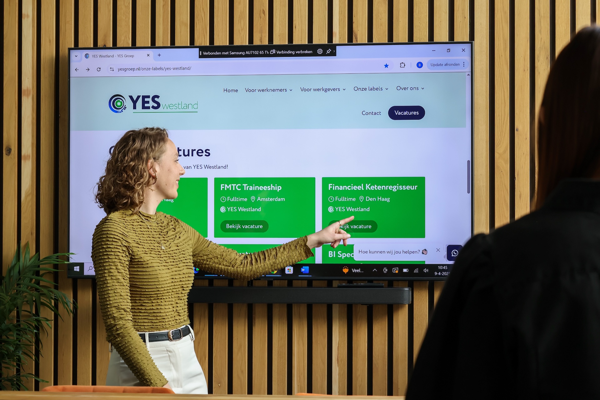 YES Westland vacatures tonen op het scherm